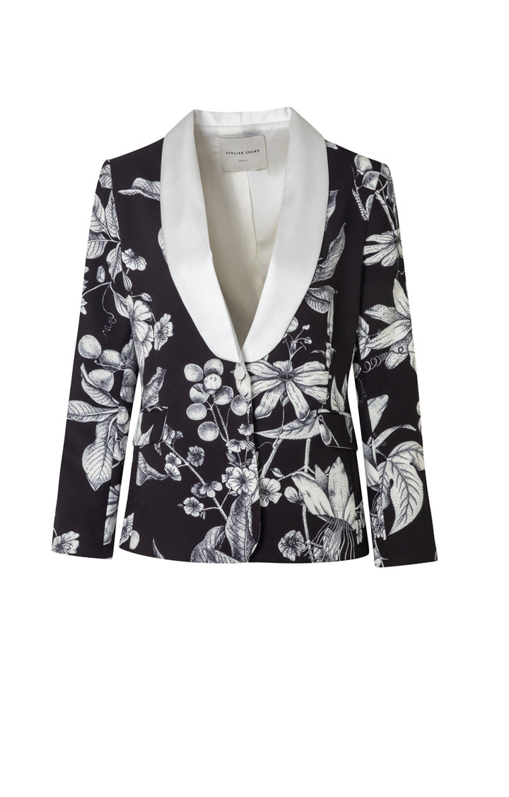 Black Botanica Tuxedo Jacket