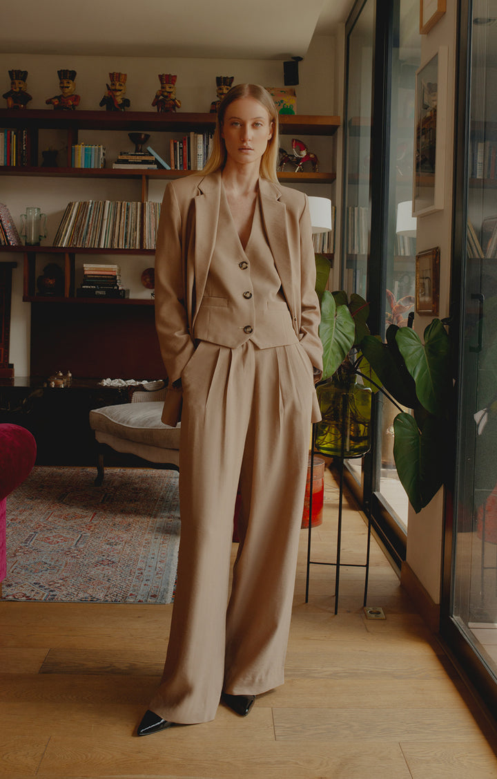 Fluid Khaki Blazer