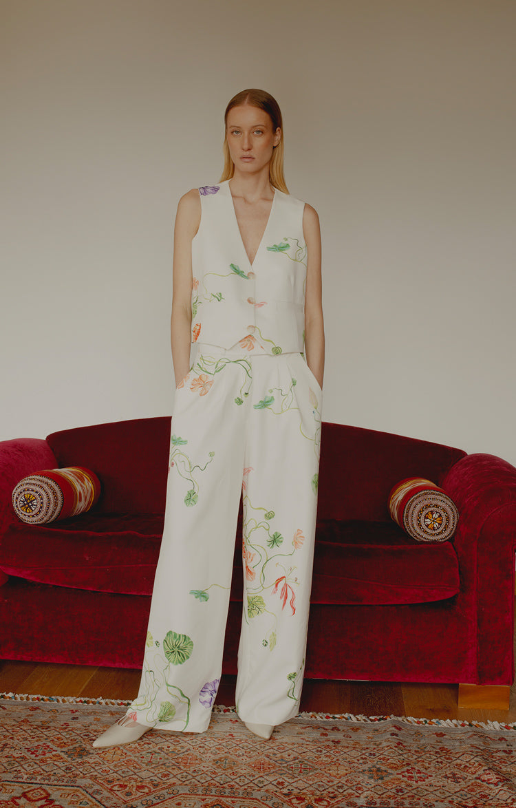 White Flora Vest