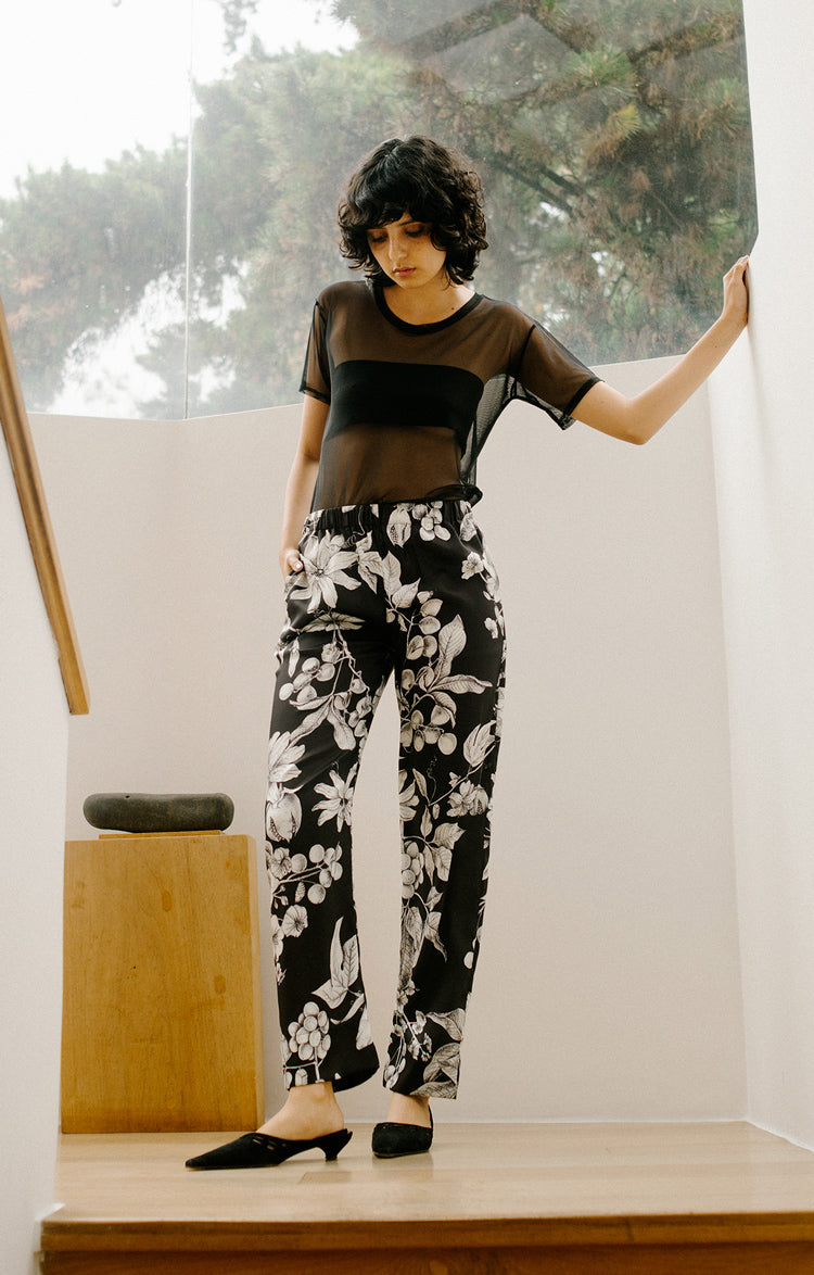 Black Botanica Relax Pants
