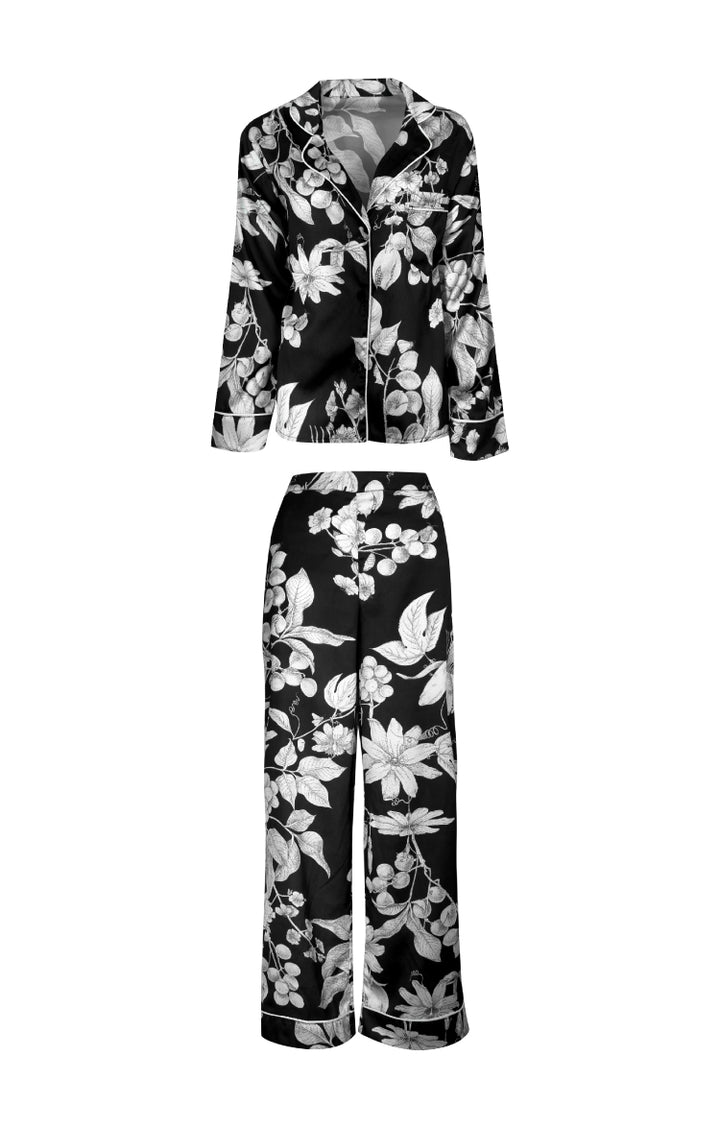 Black Botanical Pajamas