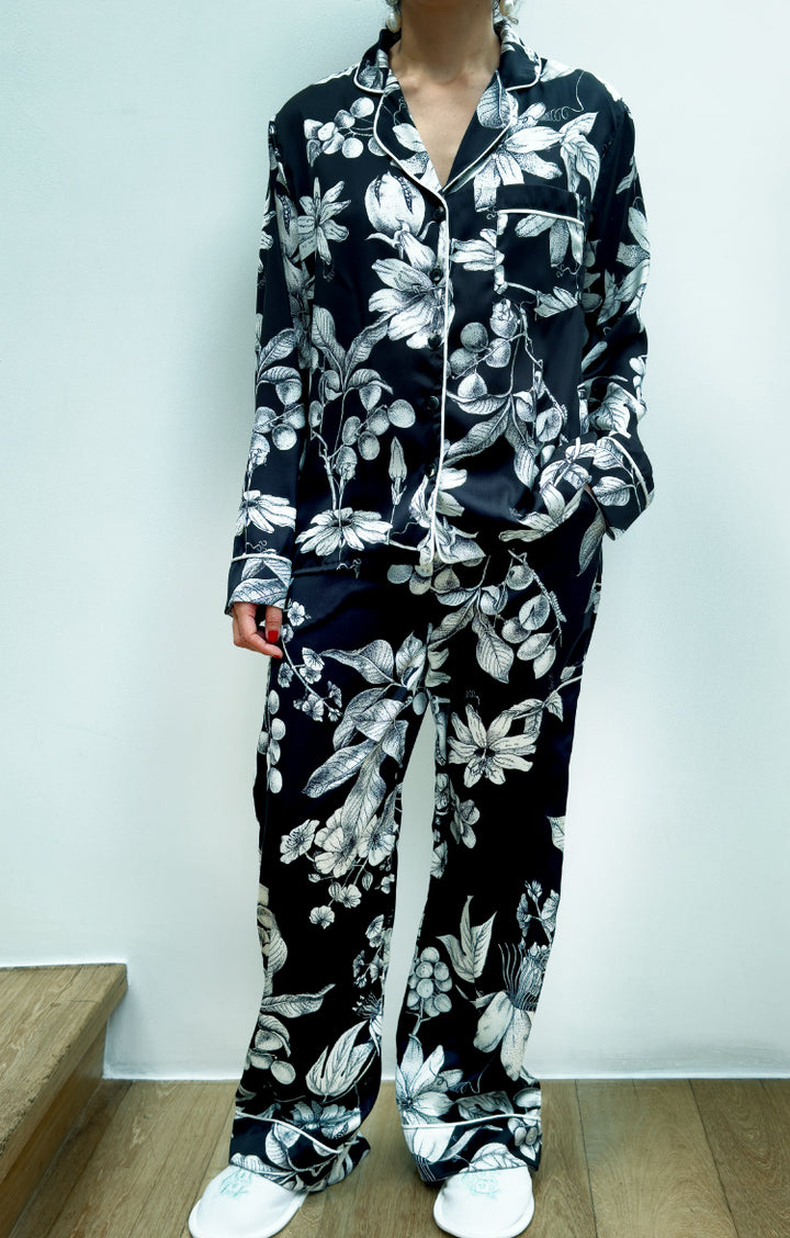 Black Botanical Pajamas