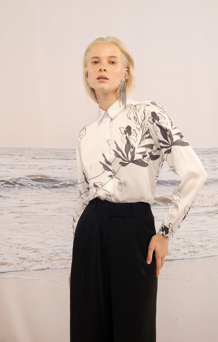 White Flower Sea Classic Shirt