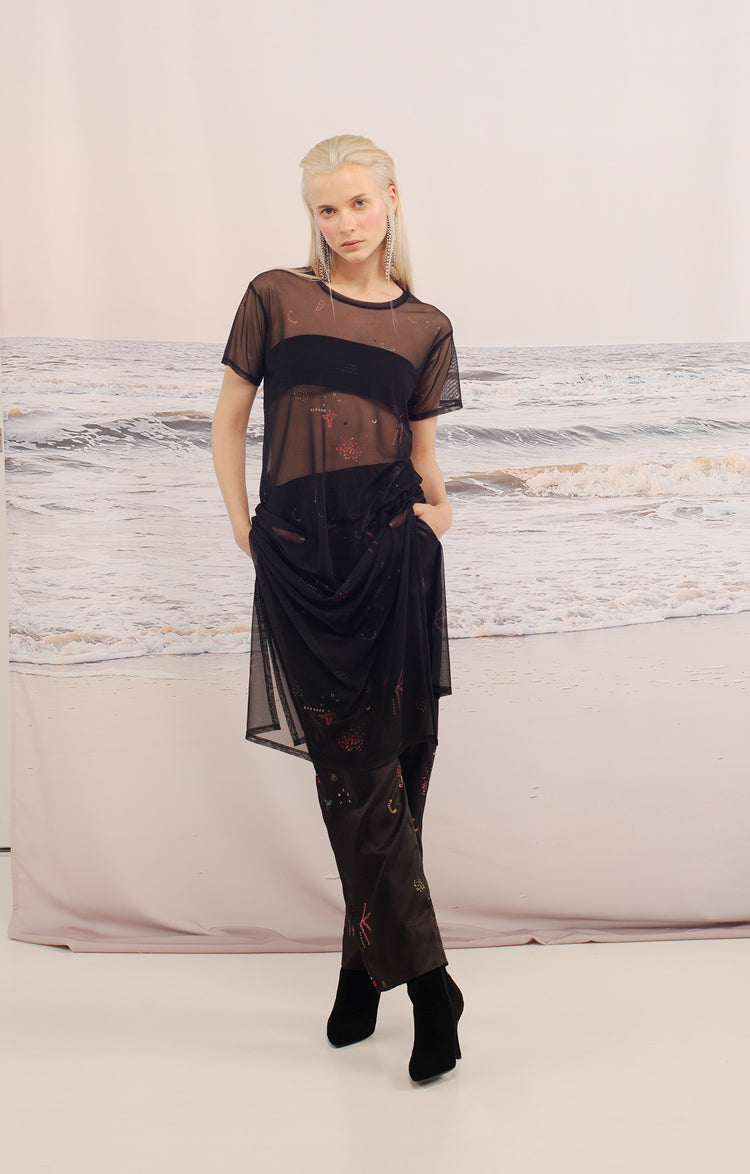 Black Mermaid Relax Pants