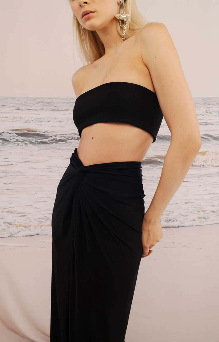 Black Bandeau Top